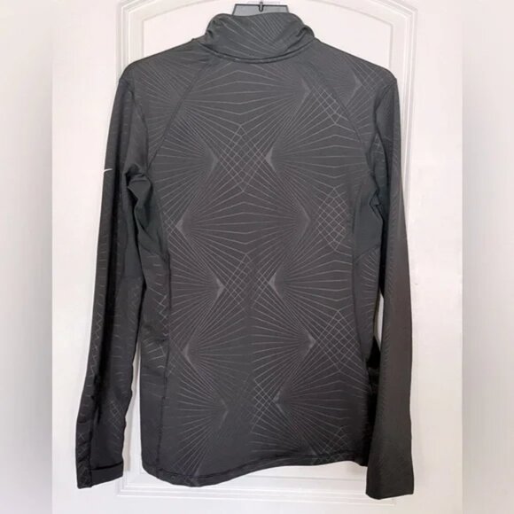 Nike Pro Hyperwarm Black Patterned Half-Zip Pullover Size XL - Picture 6 of 7